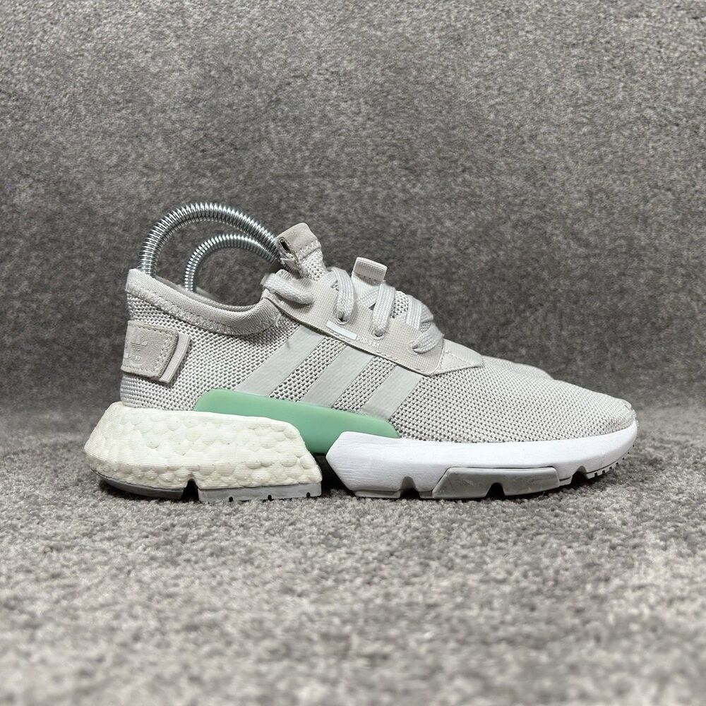 Adidas POD-S3.1 B37458 Women’s Size 5.5 Gray Green Athletic Running Shoes Used